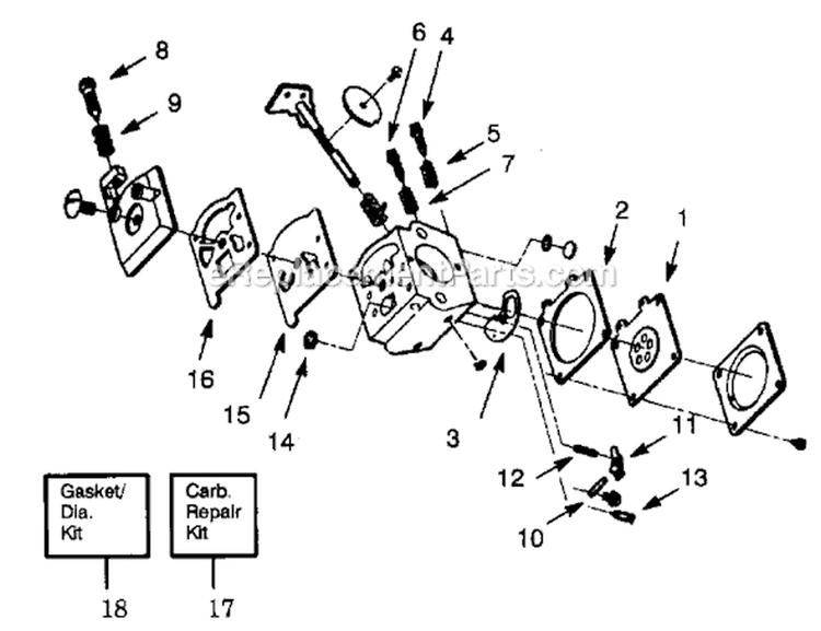 Page A Diagram and Parts List for XT85  Weed Eater Trimmer